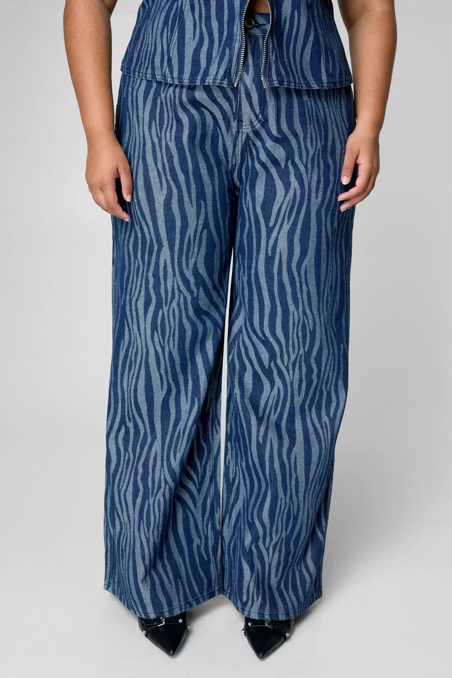 Plus Zebra Denim Jean | Nasty Gal US
