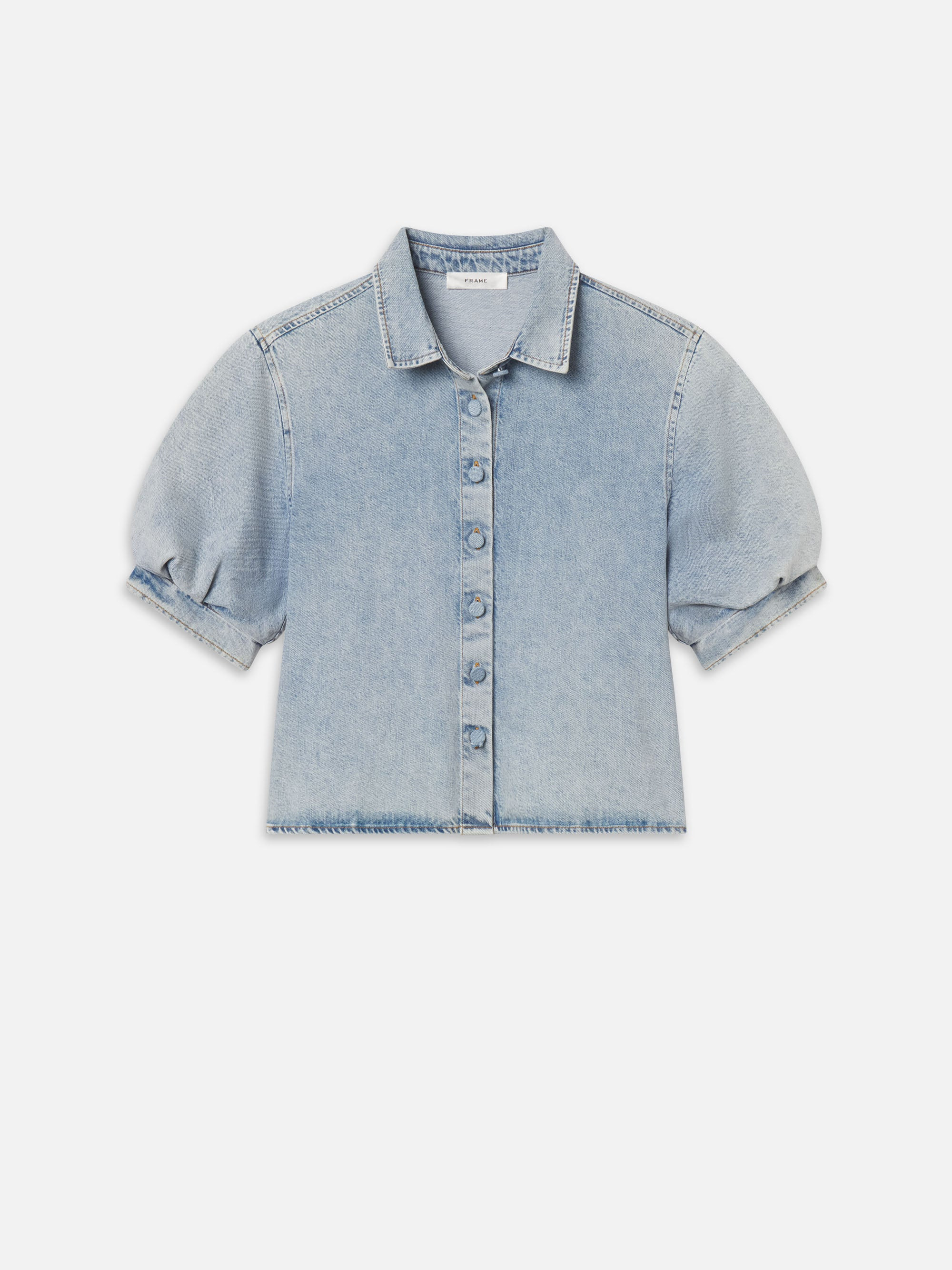 The Billow Sleeve Shirt -- Puffin | Frame Denim