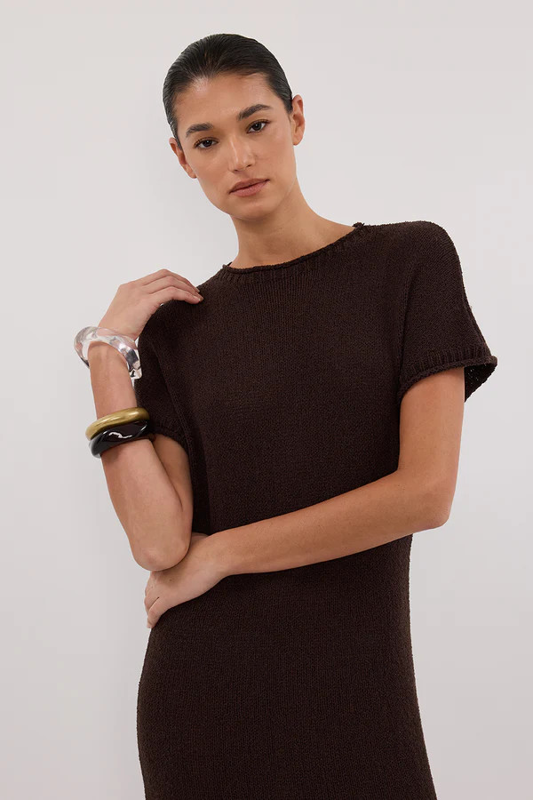 ERIN CHOC KNIT MAXI DRESS | DISSH