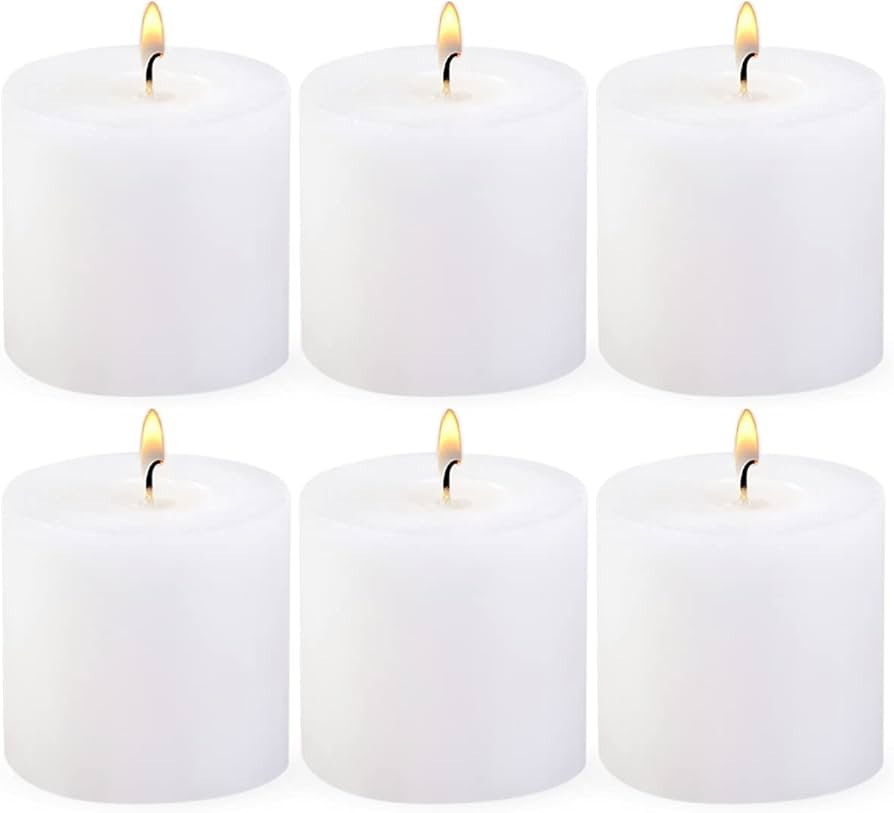 6 Pack 3x3 Inch Pillar Candles, Unscented Column Candles for Home Restaurants Spa Church Weddings... | Amazon (US)