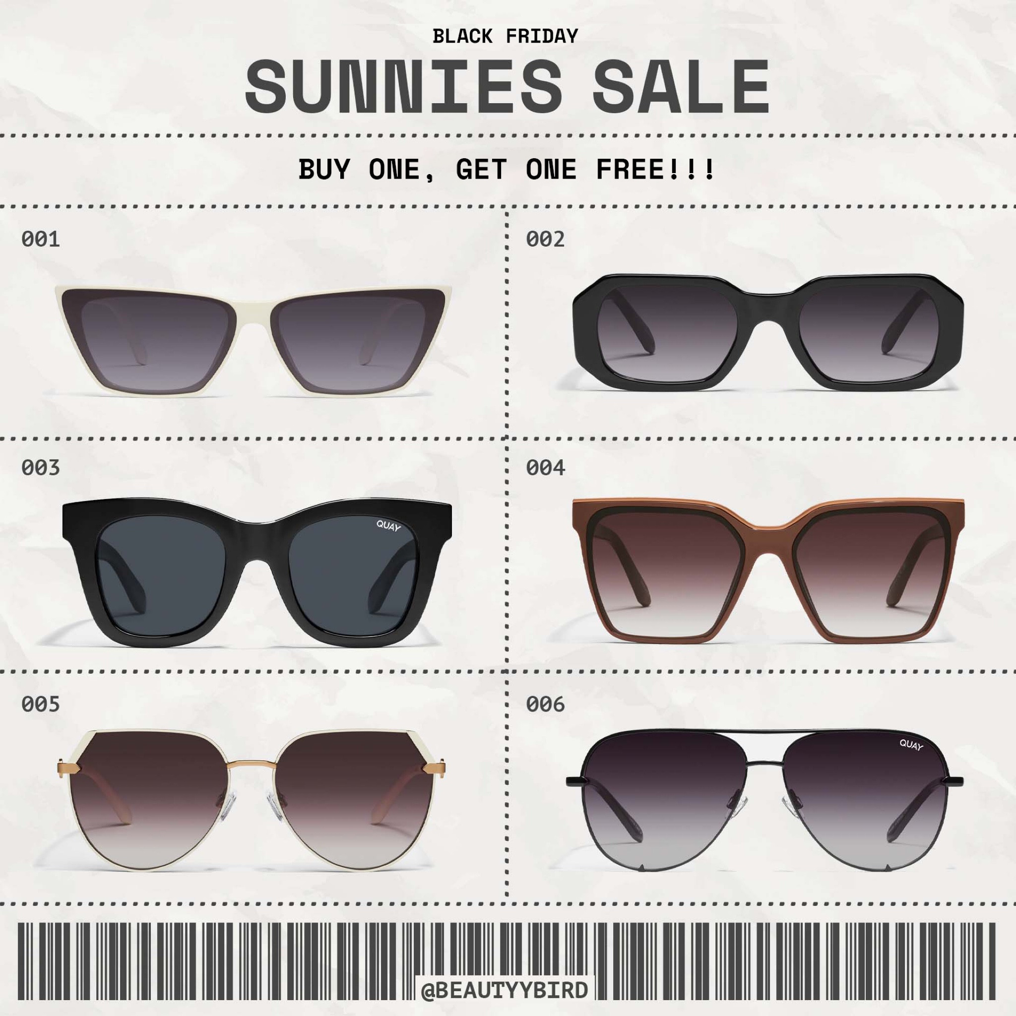 Scroll to shop the early Black Friday Sunnies sale 🖤 BUY ONE, GET ONE FREE! Use code: EARLYBOGO to take advantage of this deal!

#LTKStyleTip #LTKSaleAlert #LTKGiftGuide