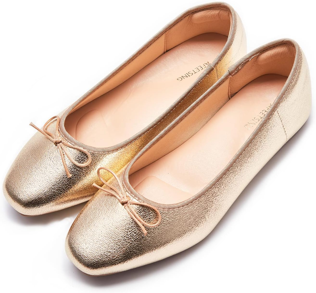 Women's Round Toe Ballet Flats Comfortable Bow Dressy Flats Shoes for Women | Amazon (US)