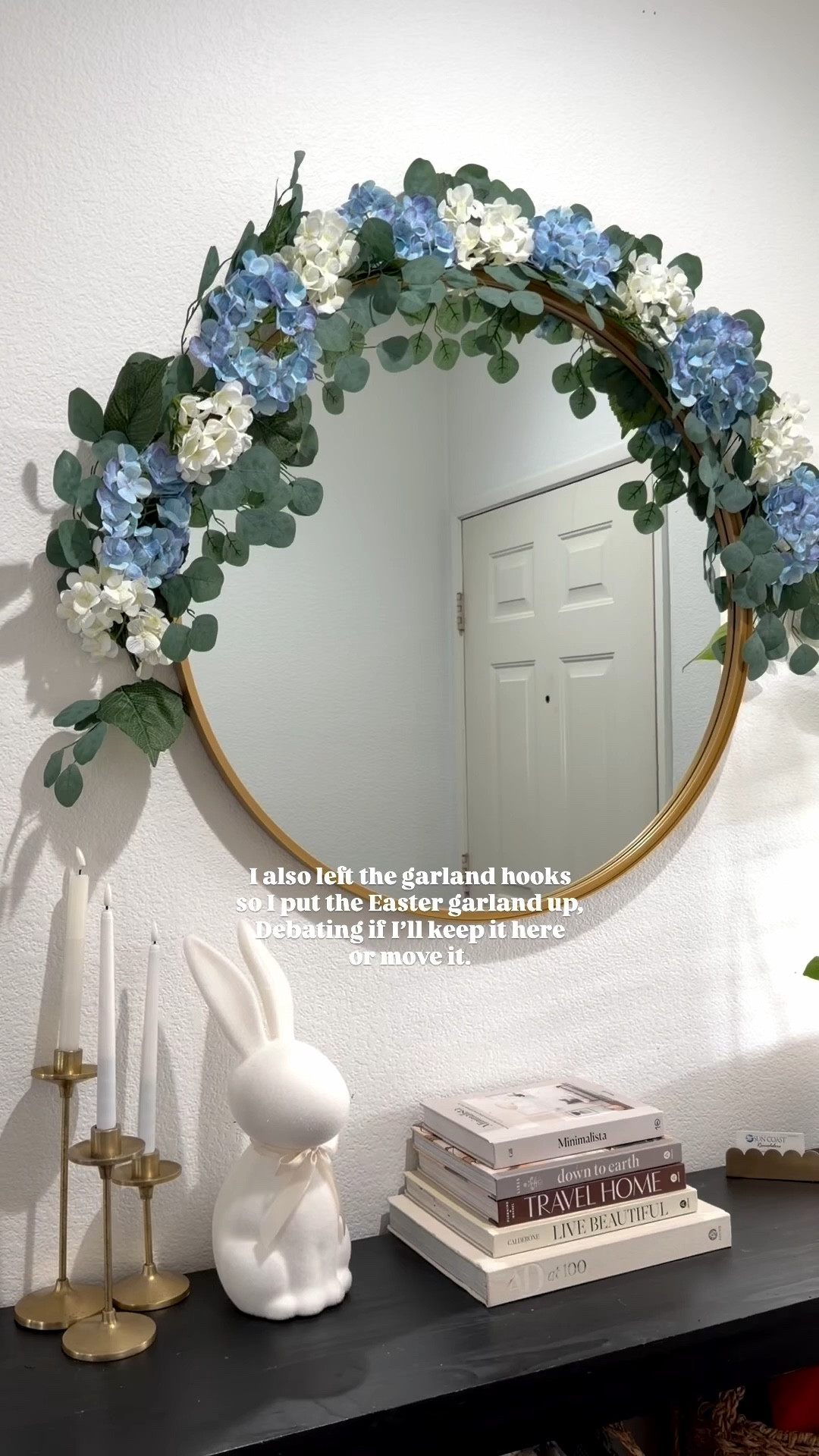 Affordable Easter home decor: Easter garland with faux hydrangeas and big Easter bunny

#LTKSaleAlert #LTKHome #LTKSeasonal