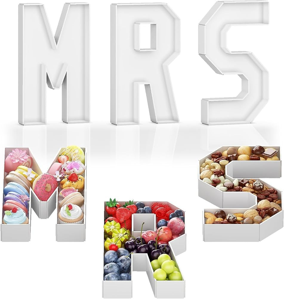 MRS Charcuterie Letters Fillable, 13 Inch MRS Cardboard Letters for Charcuterie, MRS Letters for ... | Amazon (US)