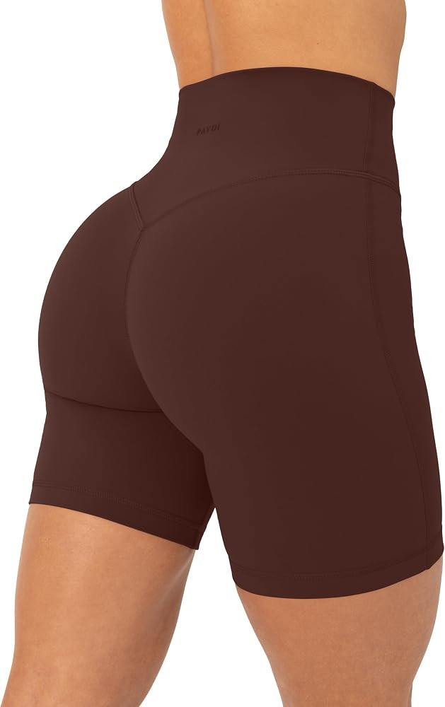 PAVOI ACTIVE High Rise Workout Shorts for Women, FlexFlow Biker Short 4"-6" | Amazon (US)