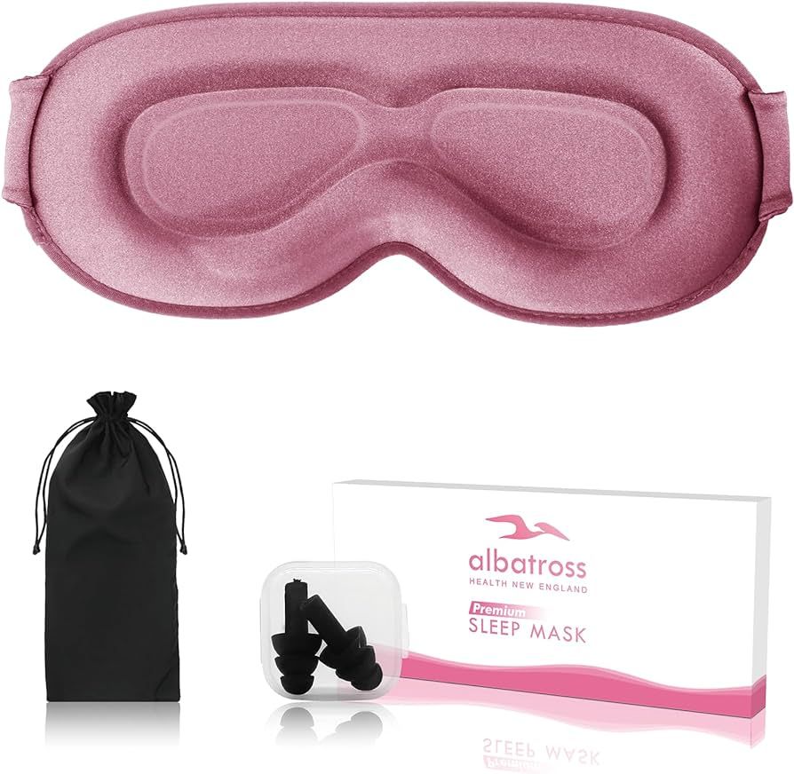 Sleep Mask for Upgraded 3D Contoured Cup Eye Mask Blindfold, Block Out Light, Eye Mask with Adjus... | Amazon (US)