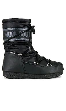 MOON BOOT Mid Nylon Boot in Black from Revolve.com | Revolve Clothing (Global)