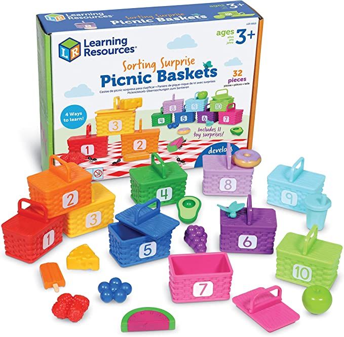 Learning Resources Sorting Surprise Picnic Baskets, Toddler Sorting & Matching Skills Toy, Fine M... | Amazon (US)