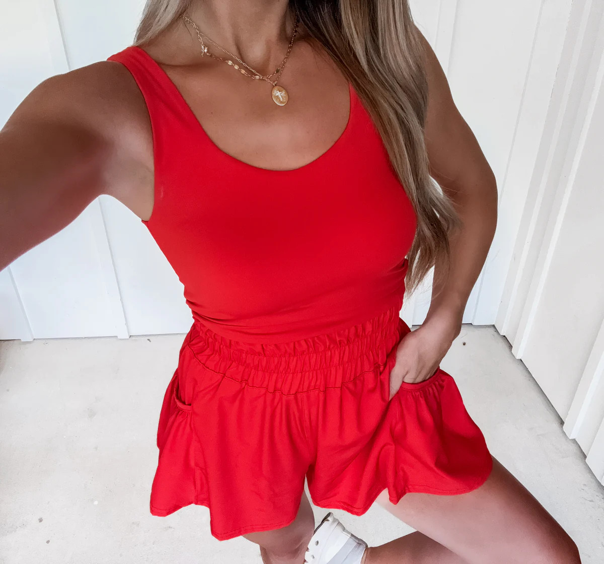 Hotshot Active Romper - Ruby Red | CK Squared Boutique