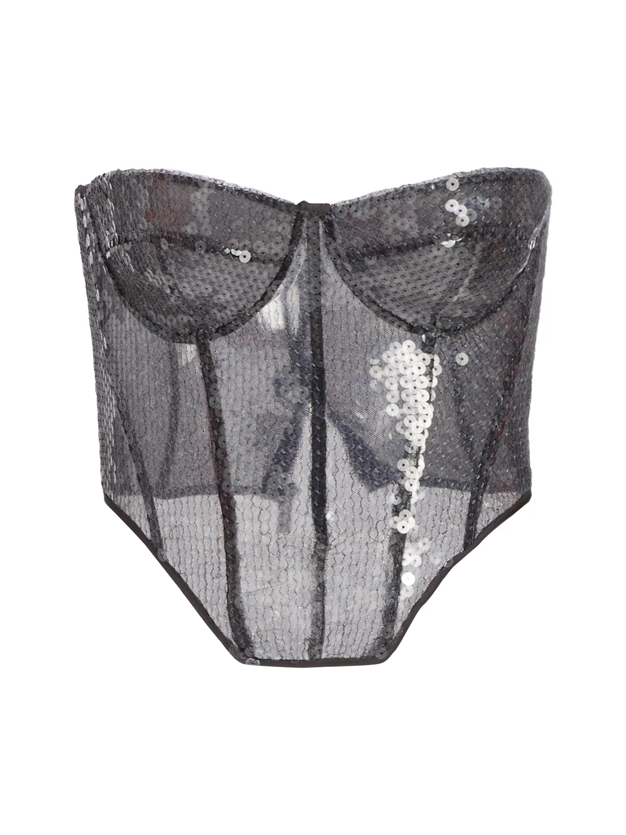 Cropped Sequin-Embroidered Crop Top | Saks Fifth Avenue