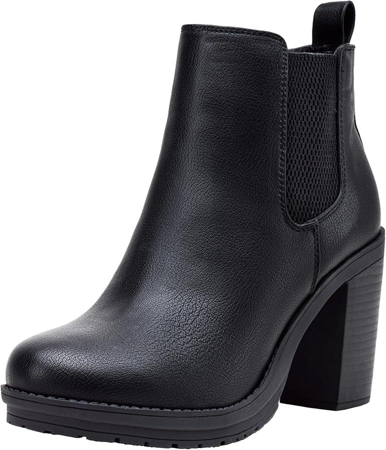 Jeossy Women's 9676 Ankle Booties Platform Chunky Heel Boots | Amazon (US)