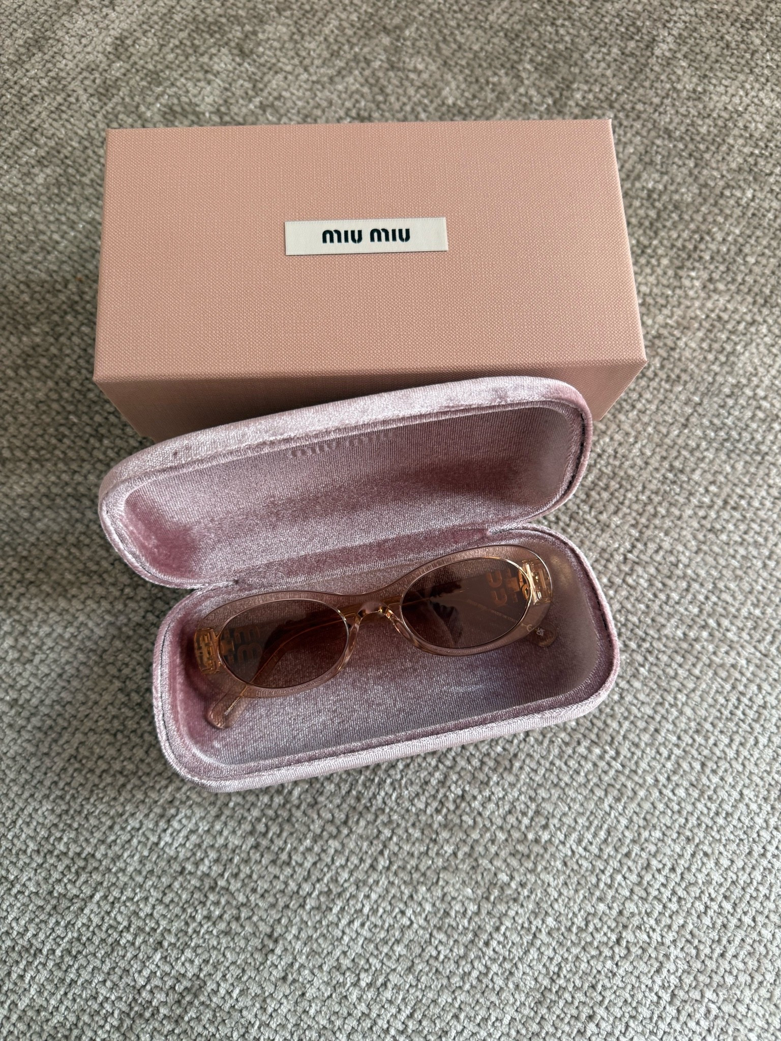 MIU MIU TRANSPARENT SUNGLASSES💗
Tags: pink brown side logo sunnies now on sale 25% off!!! Holiday vacation summer trend

#LTKsummer #LTKsale