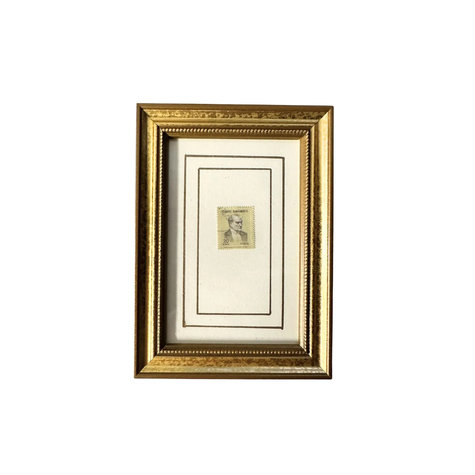 Green Vintage Stamp Art | Brooke & Lou | Brooke and Lou