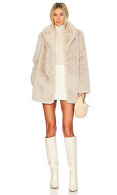 MAJORELLE Tatiana Faux Fur Coat in Oatmilk from Revolve.com | Revolve Clothing (Global)