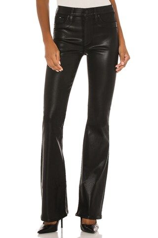 Hudson Jeans Barbara High Waist Boot Cut in Noir Coated from Revolve.com | Revolve Clothing (Global)