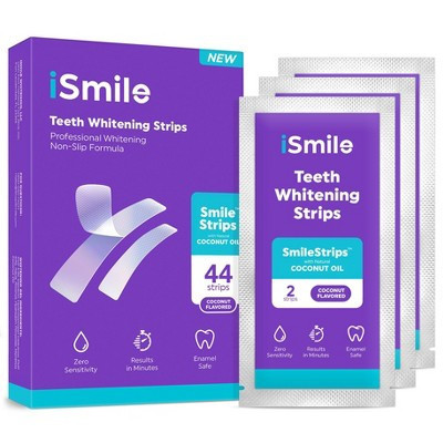 iSmile Teeth Whitening Strips Kit - Coconut and Mint Oil - 44ct | Target