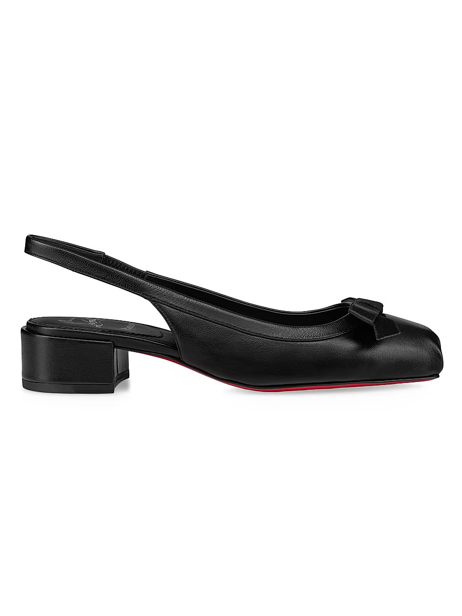 Women's Mamaflirt Sling 30MM Leather Pumps - Black - Size 6 | Saks Fifth Avenue