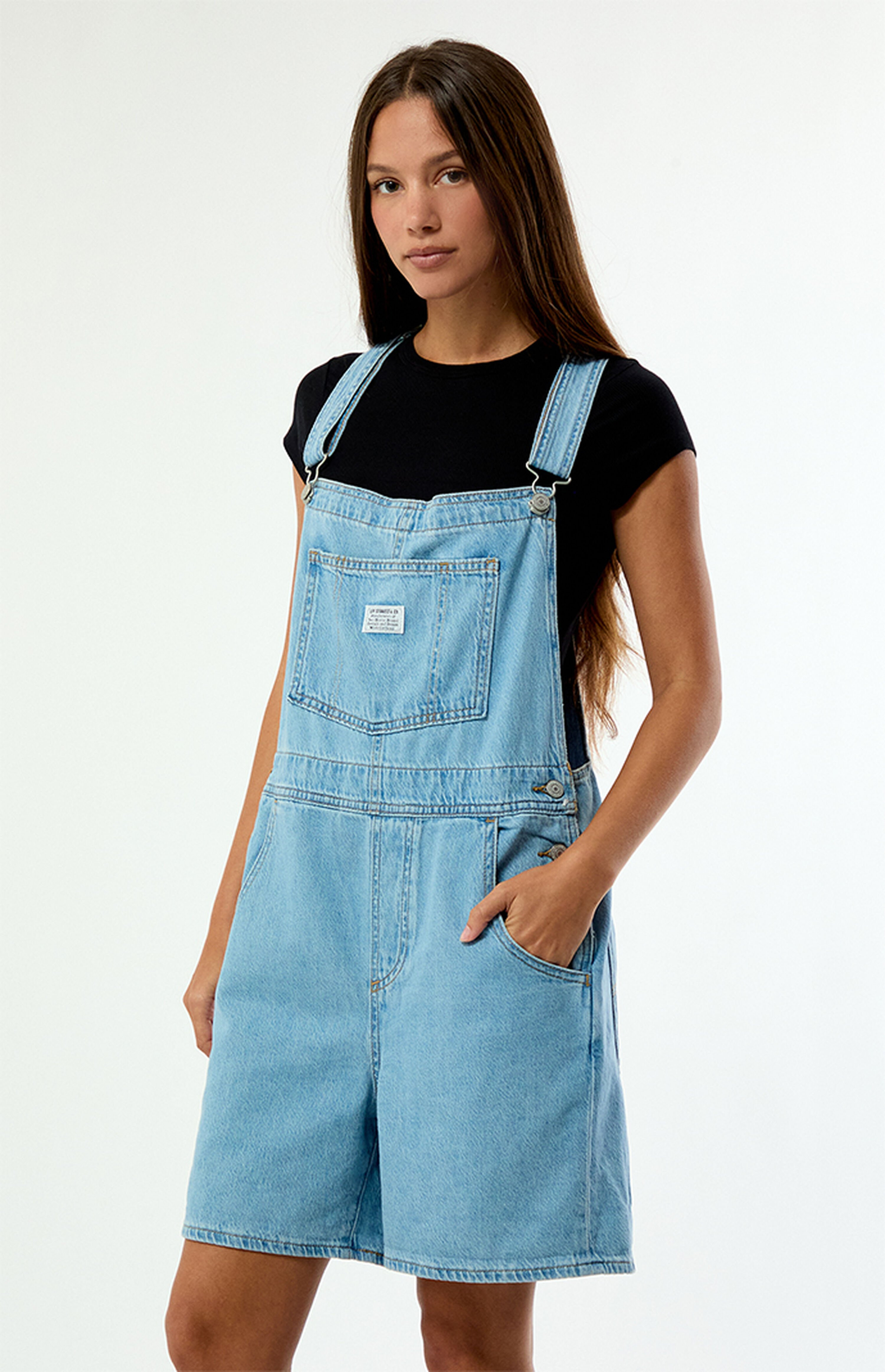 Levi's I Will Light Blue Vintage Short Overalls | PacSun