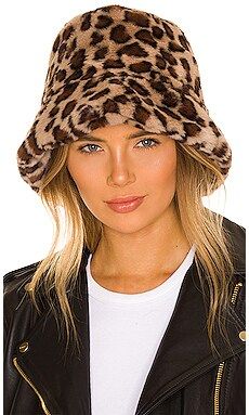 Adrienne Landau Faux Fur Bucket Hat in Brown Leopard from Revolve.com | Revolve Clothing (Global)