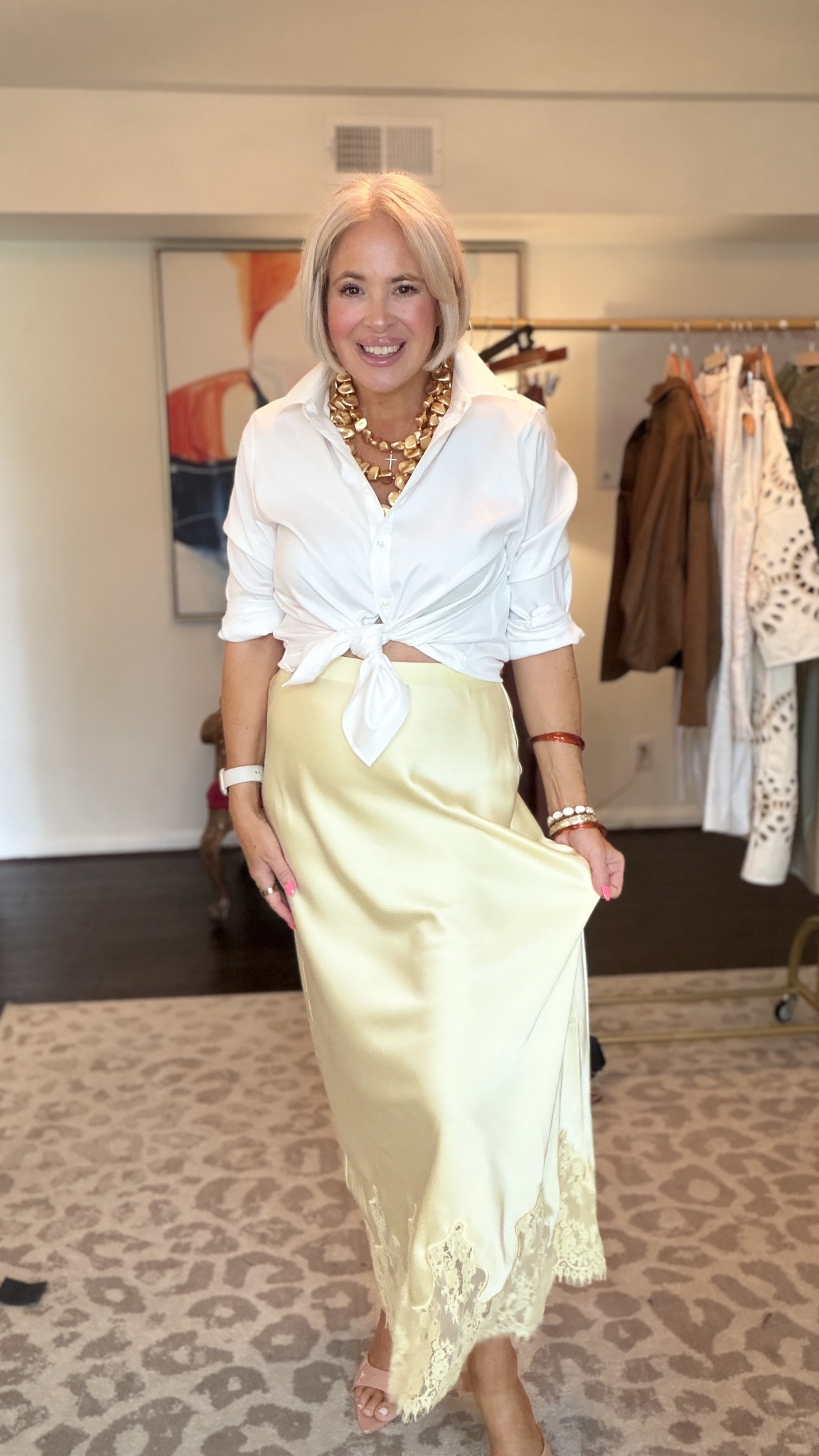 Love this yellow skirt for spring! Can dress up or down! 

women over 50 fashion, over 50 style inspiration, midlife fashion blogger, ageless style women, chic over 50 outfits, modern classic style women

#LTKootd #LTKSeasonal #LTKOver40