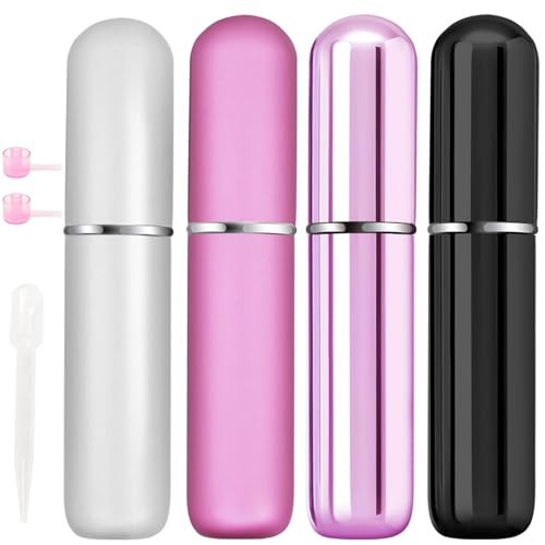 OBSGUMU 4pcs Mini Perfume Travel Bottle, Perfume Atomiser Refillable, 5ML Spray Bottles, Portable for Travel Holiday Women Man | Amazon (US)