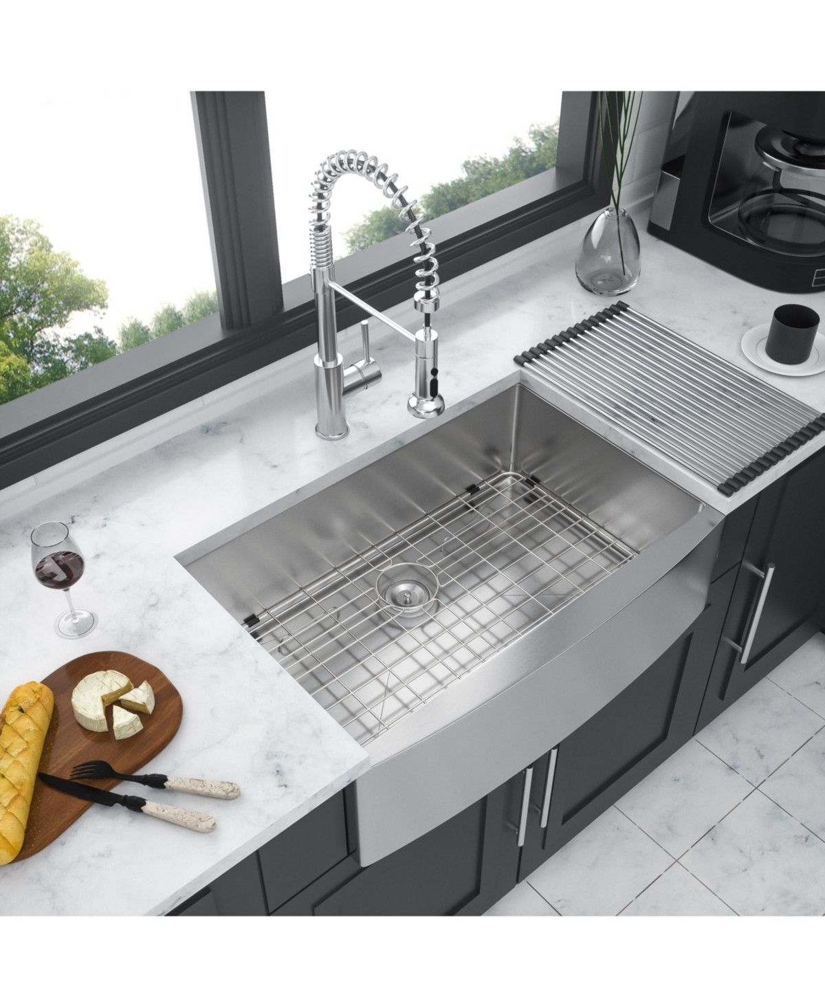 flynama 30x21x10-Inch Stainless Steel Farmhouse Apron Front Single Bowl Kitchen Sink | Macy's
