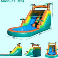 Children's playground Inflatable water slide, Commercial Bounce House with Water Slide PVC and a 1100W Air blower 21ft/6.4M | AliExpress (US)