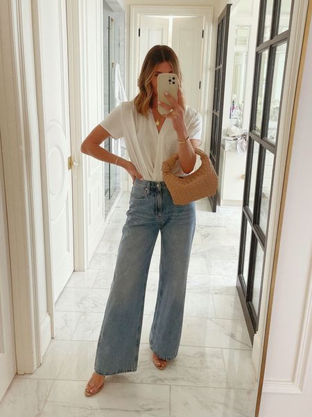 Wide leg jeans under $100. These fit tts wearing size 25