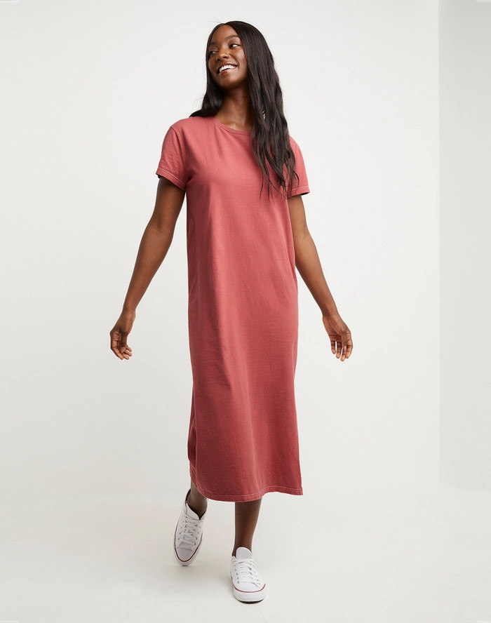 Hanes Originals Women's Garment Dyed Midi Dress | Hanes.com