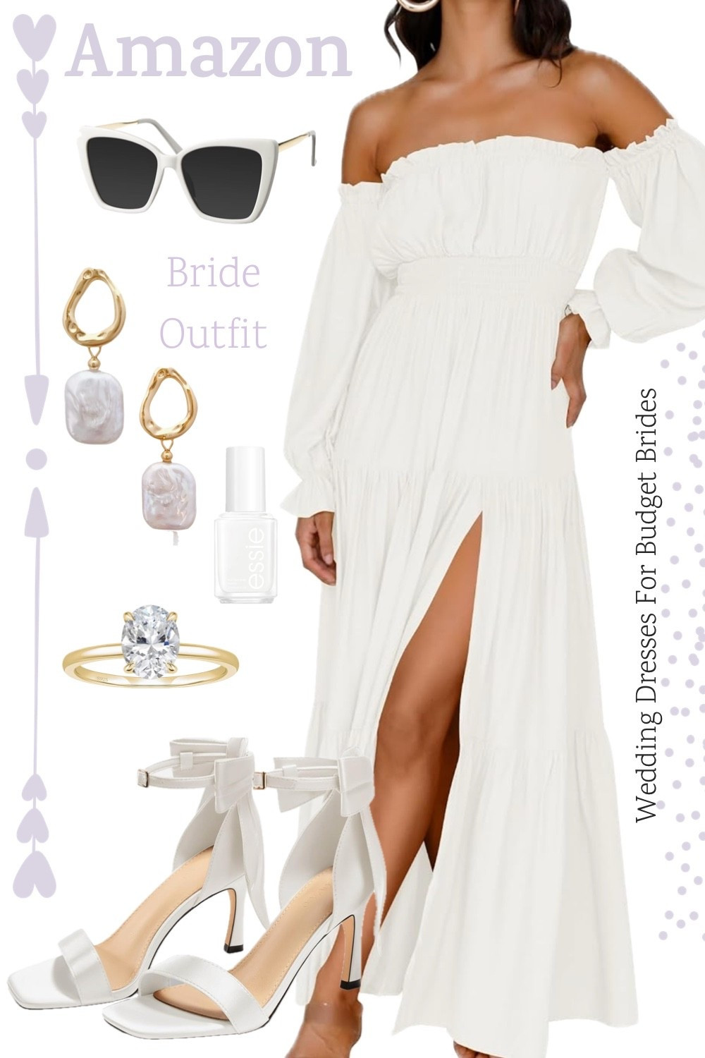 Amazon bride outfit for engagement photo or party, bachelorette party, bridal shower, rehearsal dinner, welcome dinner, wedding reception, elopement, backyard wedding, beach wedding, destination wedding, city hall wedding, courthouse wedding, micro wedding.

Travel ring.

#LTKWedding #LTKootd #LTKSeasonal