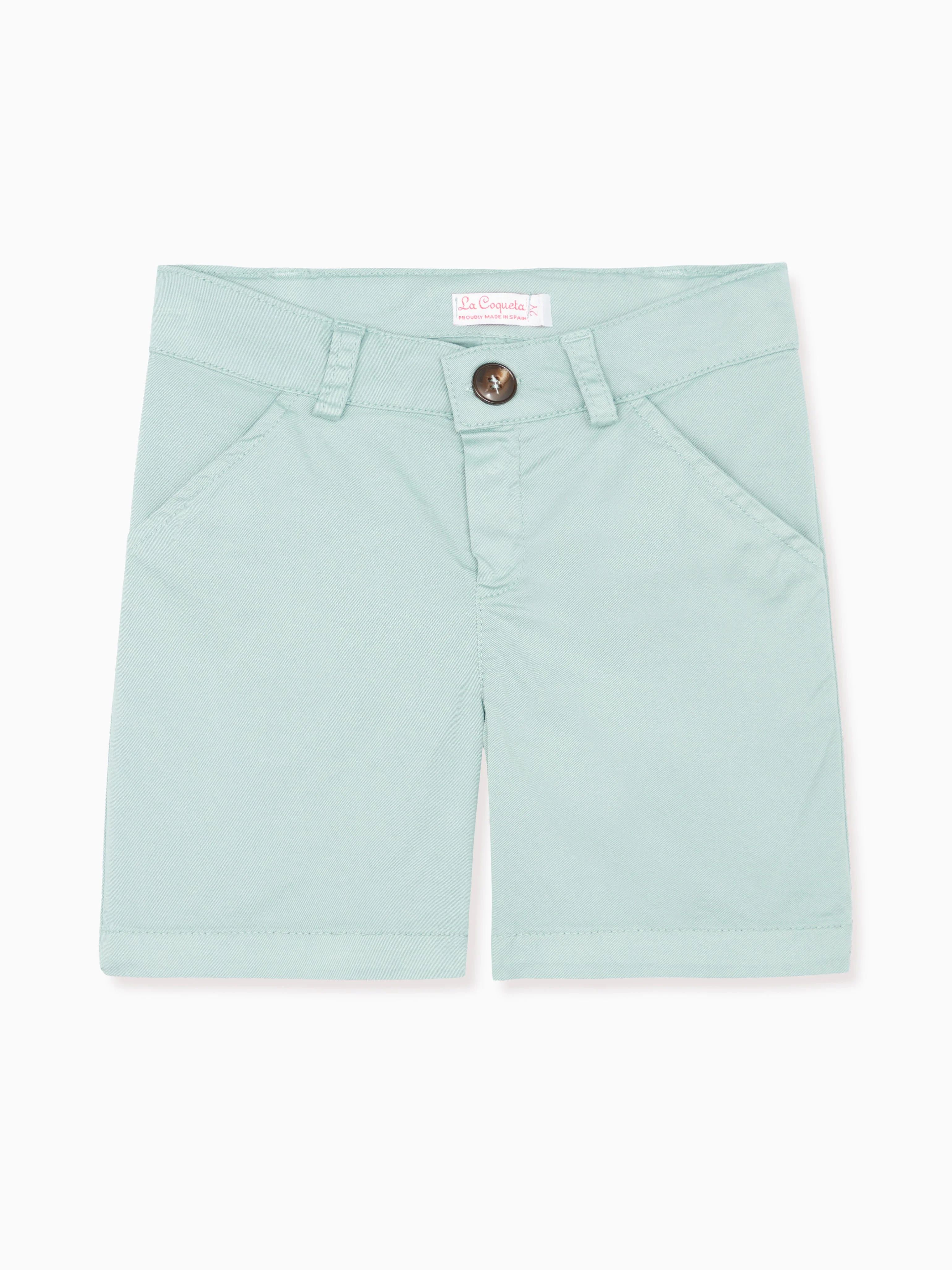 Sage Green Bocusi Boy Bermuda Shorts | La Coqueta (US)