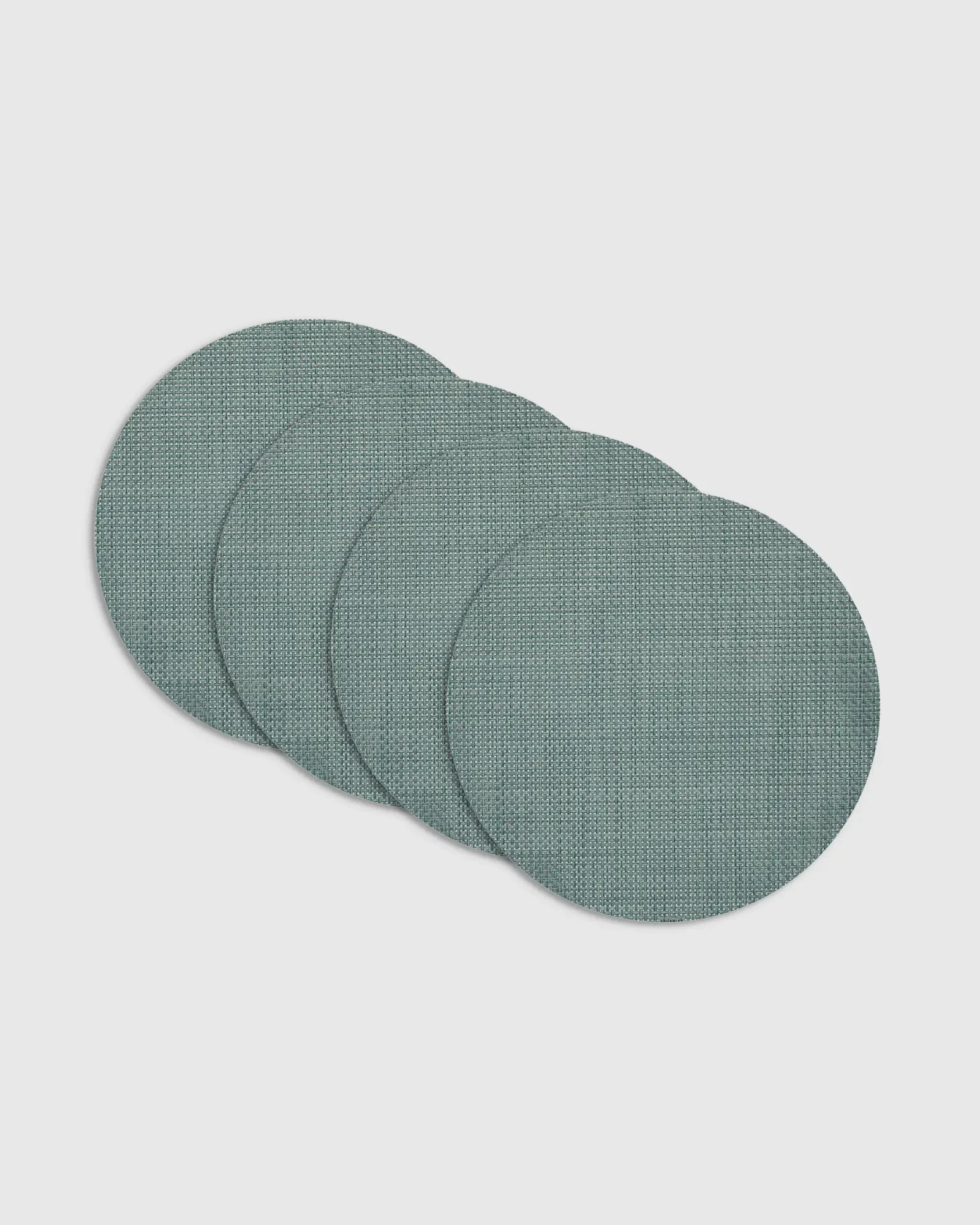 Basketweave Easy-Care Round Placemat, Set of 4 by Chilewich | Quince