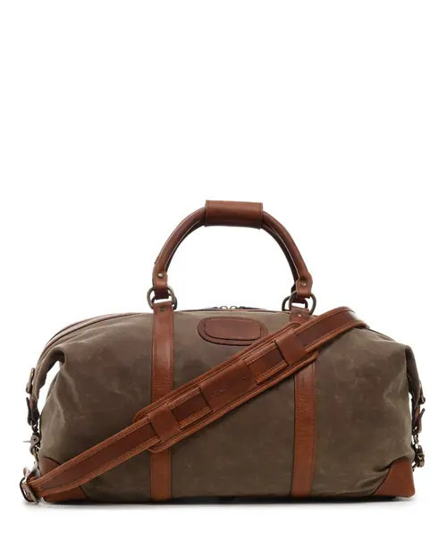 Korchmar Twain 22 inch waxed canvas weekender in olive