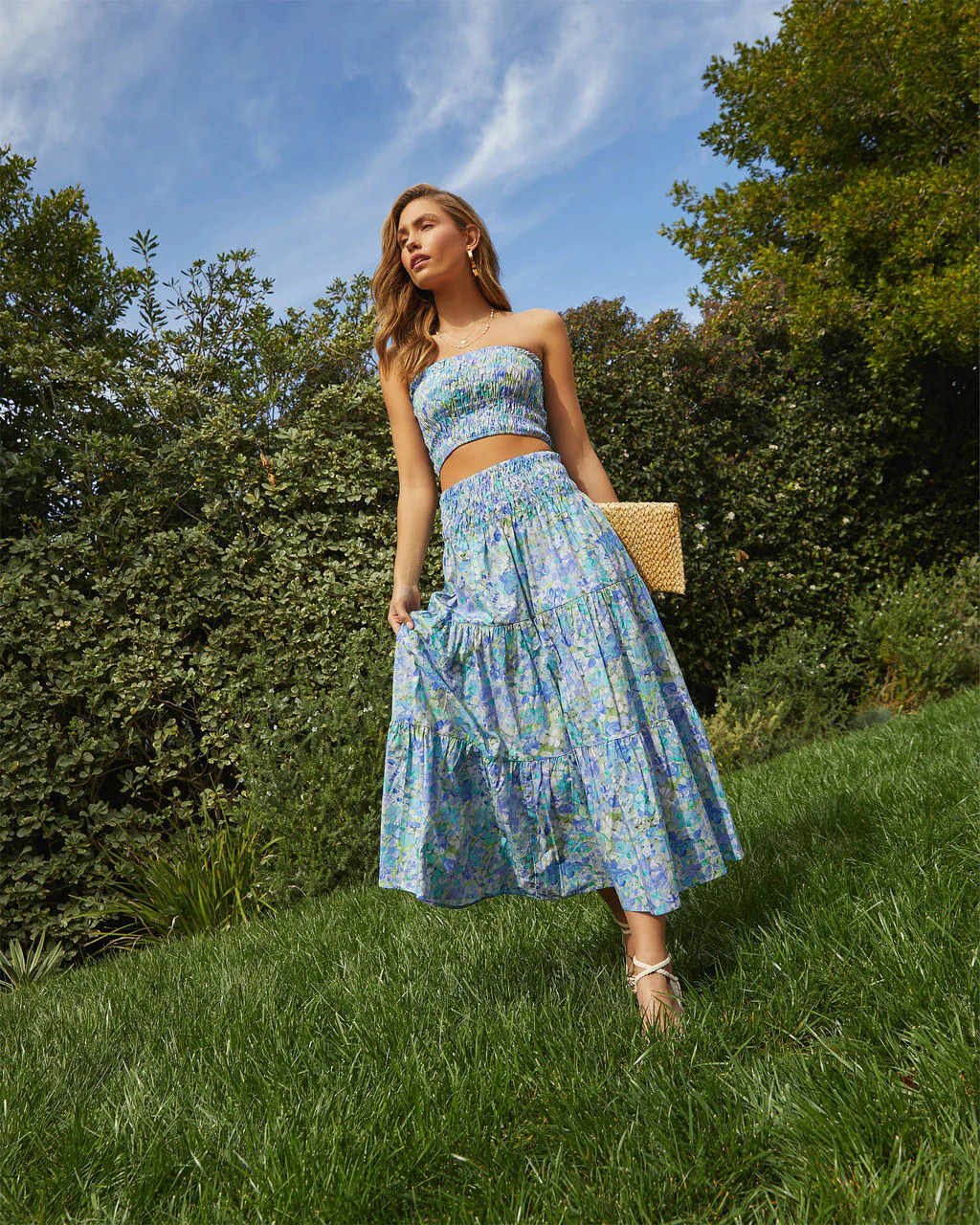 Angie Floral Midi Skirt | VICI