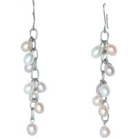 sterling Silver Multi Colored Fresh Water Pearl Earrings | Etsy (US)