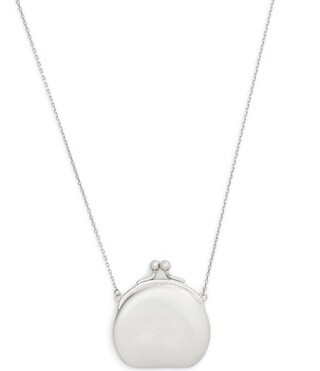 COACH Runway Coin Purse Pendant Necklace - Antique Silver | Dillard's
