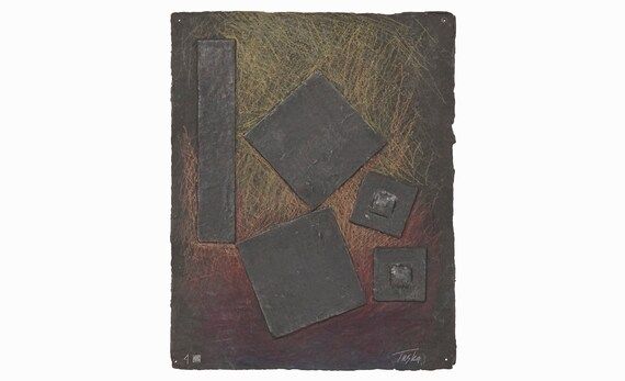 John Tuska Abstract Cast Paper Relief 4 Squares - Etsy | Etsy (US)