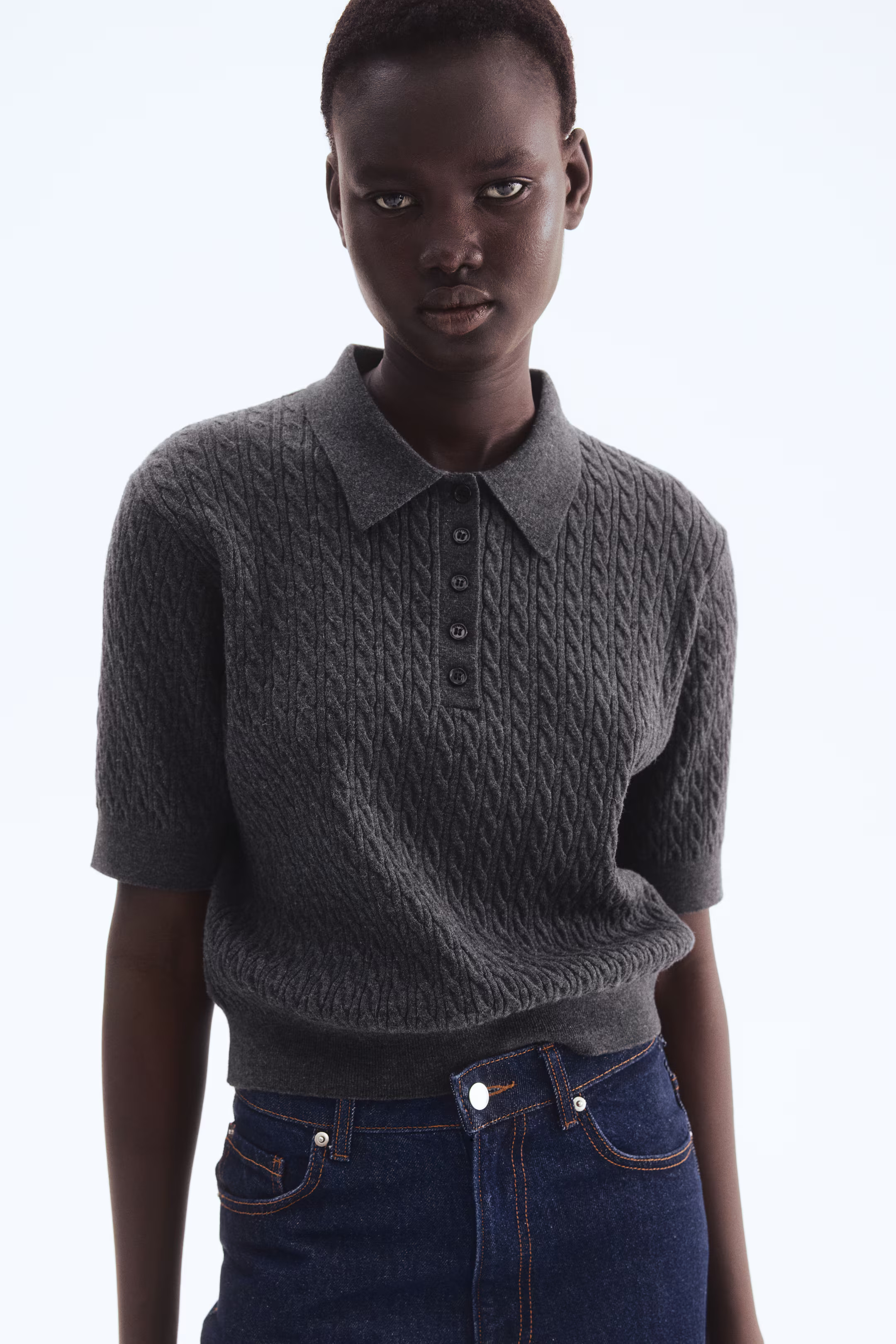 Polo in maglia a trecce | H&M (FR, IT, ES, PT, BE)