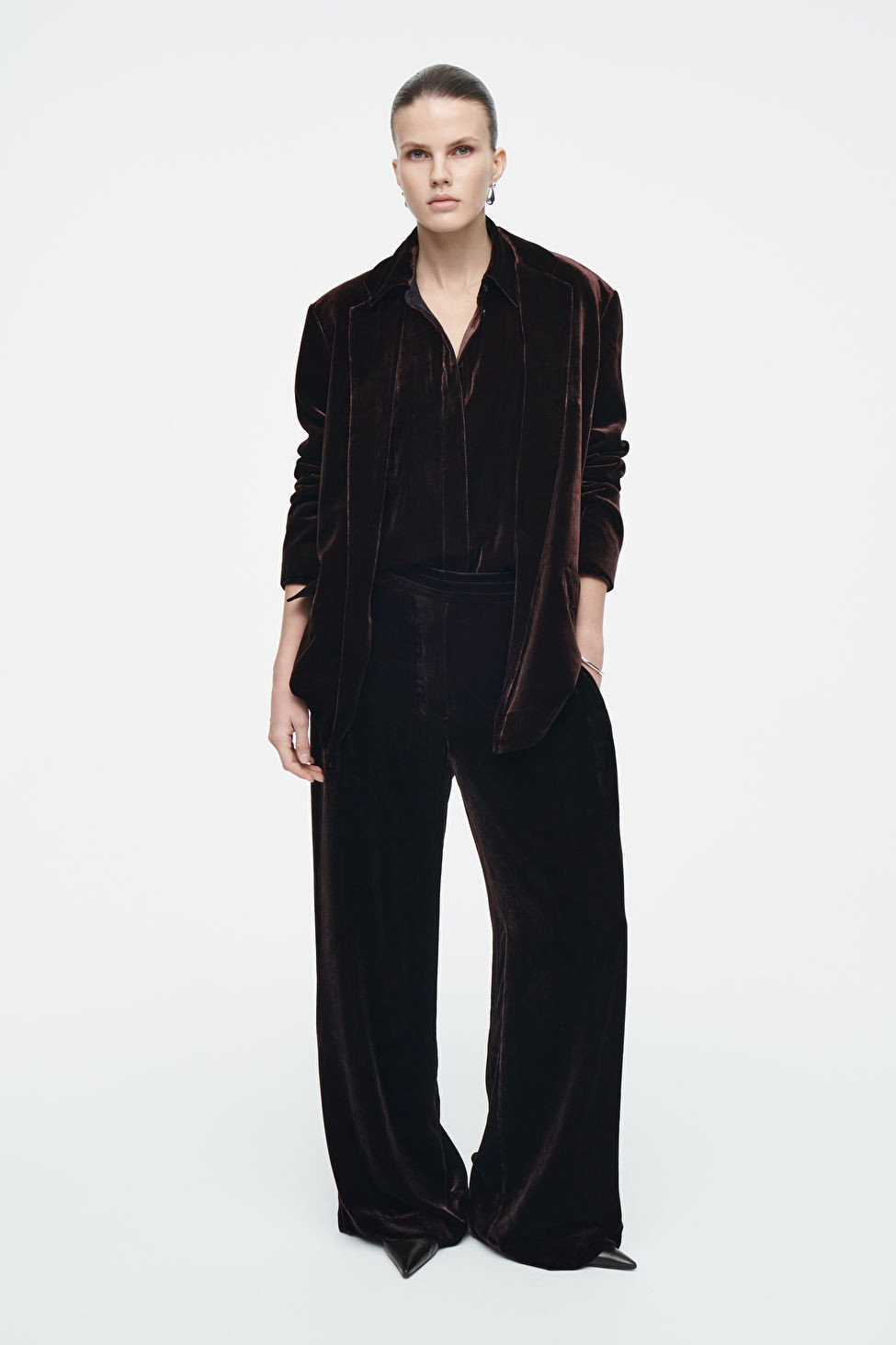 SILK-BLEND VELVET TROUSERS | COS UK