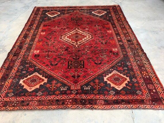 6X9 Antique Turkish rug pictorial rug Afghan Rug Turkish kilim handwoven rug bedroom oushak Rug t... | Etsy (US)