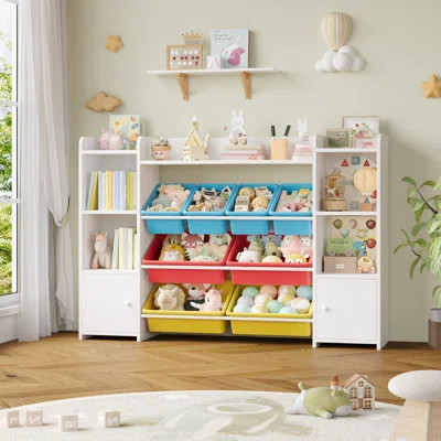 Lafon Manufactured Wood Toy Organizer with Bins | Wayfair North America