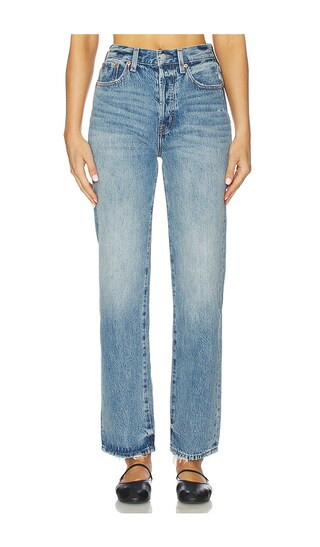 Cassie Super High Rise Straight Jeans in Serpentine Vintage | Revolve Clothing (Global)