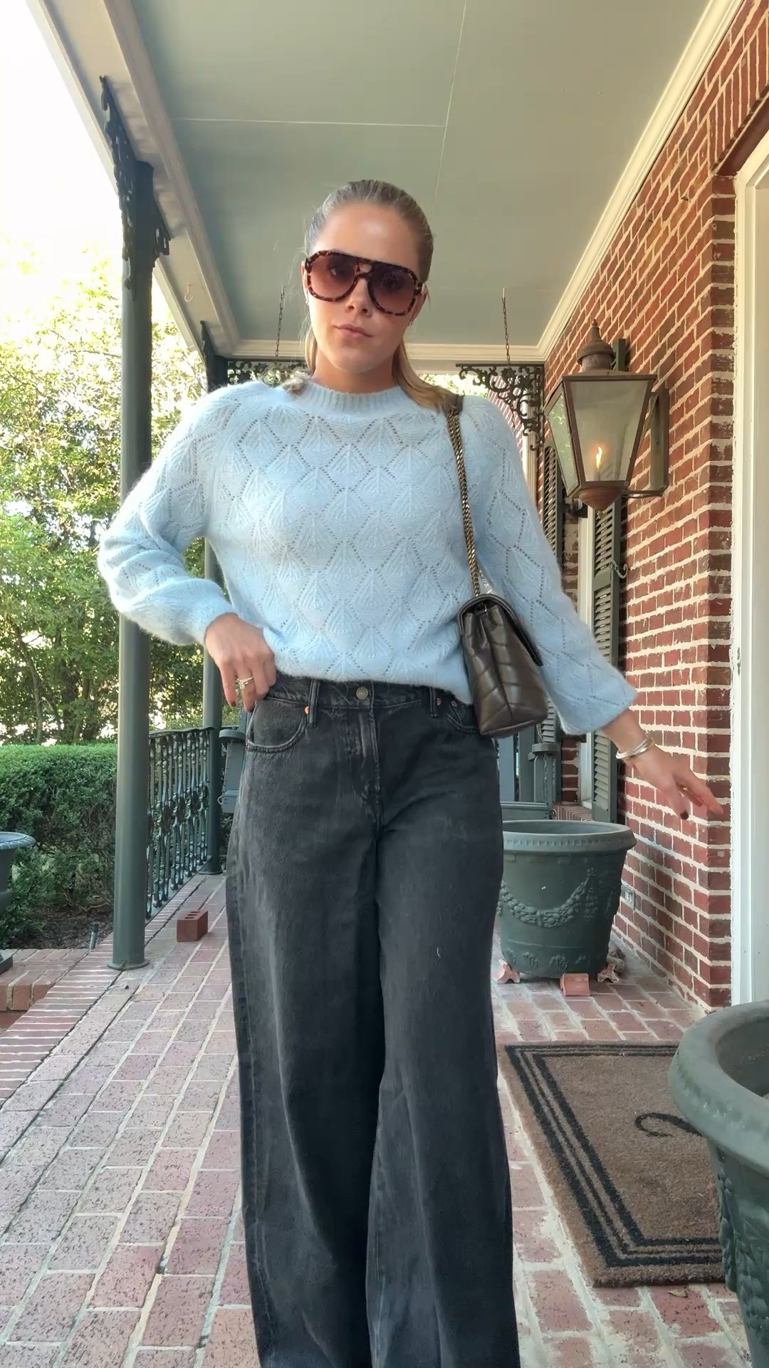 Lovinggg these wide leg jeans from American Eagle! Wearing a 26 so TTS! Sweater brand is LILLA P!

#LTKHoliday #LTKSeasonal #LTKStyleTip