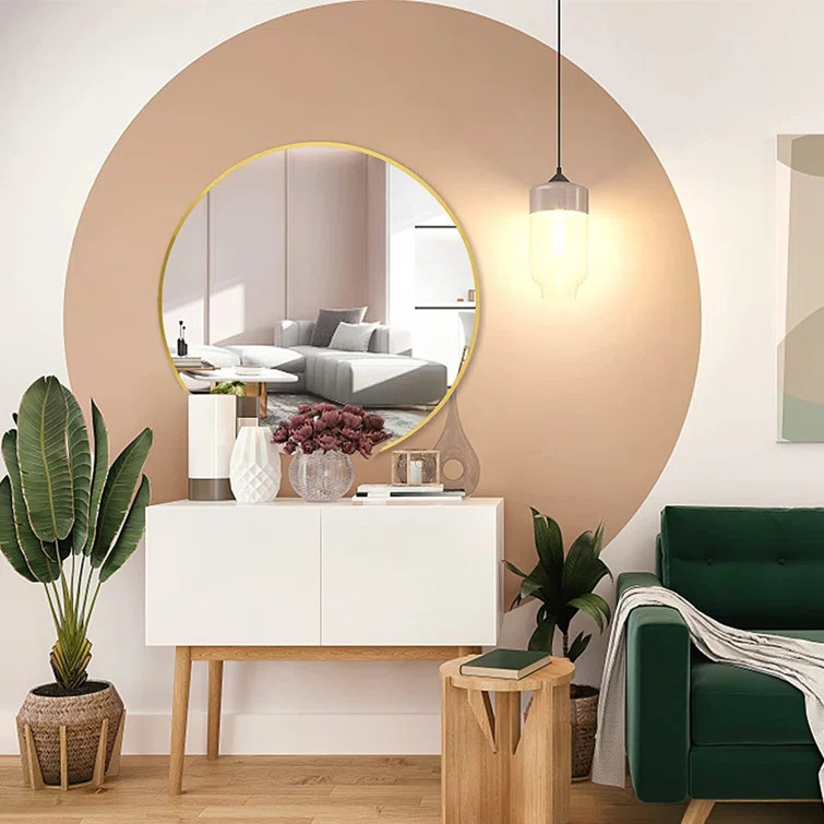 Garbers Round Metal Wall Mirror | Wayfair North America