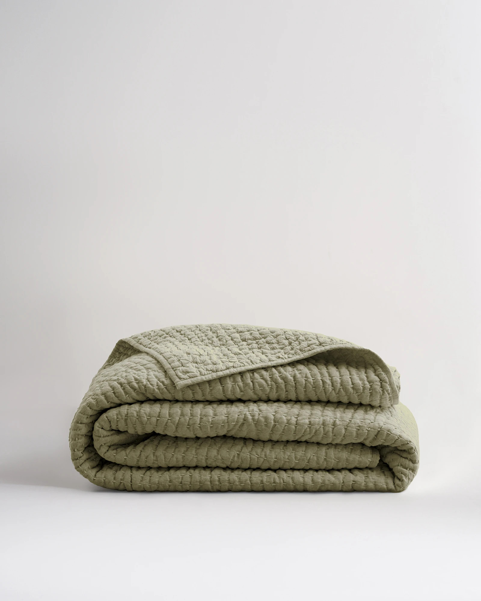 European Linen Cotton Stitch Quilt | Quince