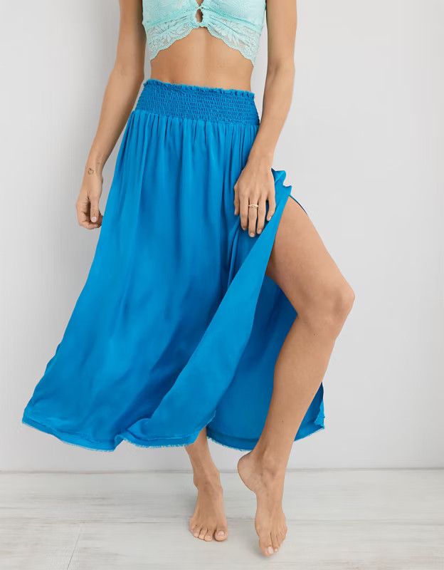 Aerie Shine Midi Skirt | Aerie