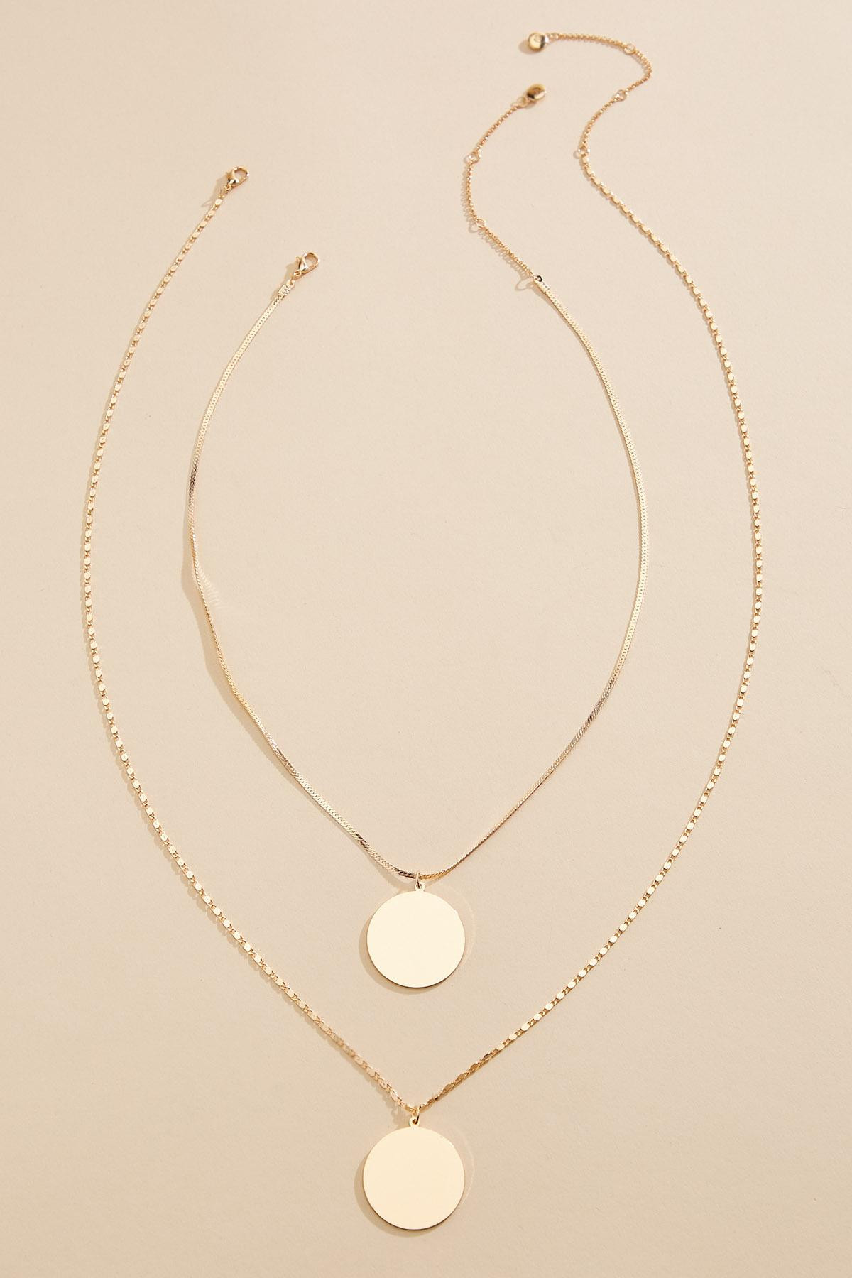 coin pendant layered necklace | Versona