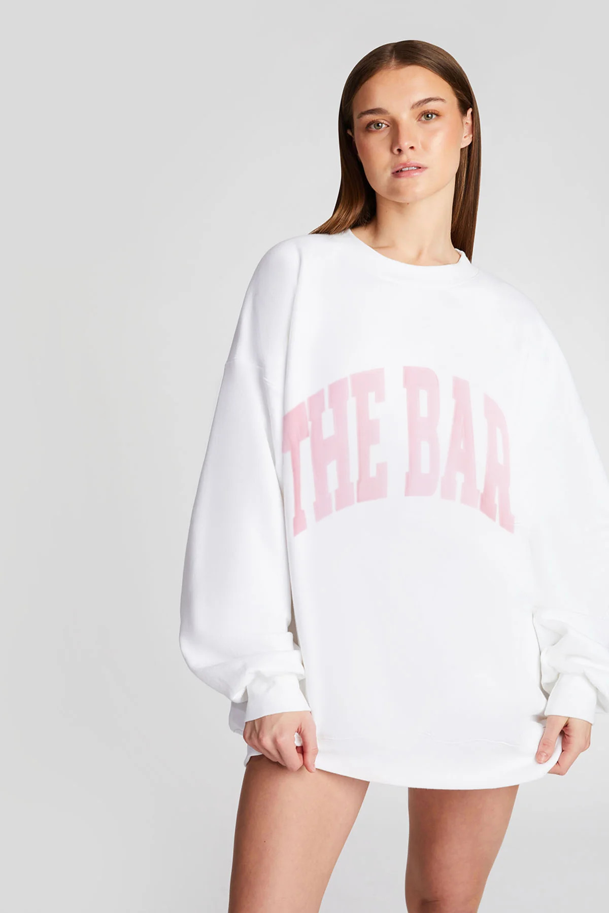 VARSITY SWEATSHIRT WHITE/BLUSH | The Bar