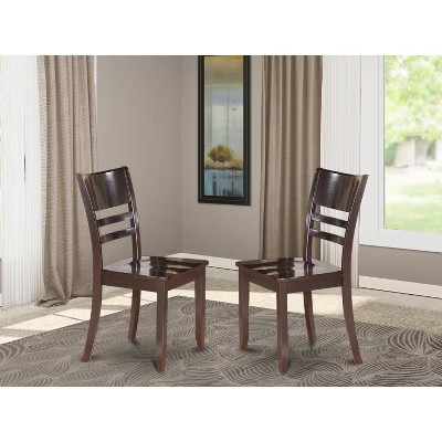 HomeStock Mediterranean Mingle Dining Chair With Wood Seat, Set Of 2 | Target