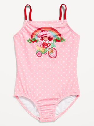 Strawberry Shortcake™ Back Cutout One-Piece Swimsuit for Girls | Old Navy (CA)